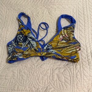 Maaji Blue and Yellow Bikini Top